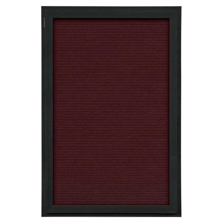United Visual Products Outdoor Enclosed Combo Board, 72"x36", Black Frame/Grey & Surf UVCB7236ODB-GREY-SURF